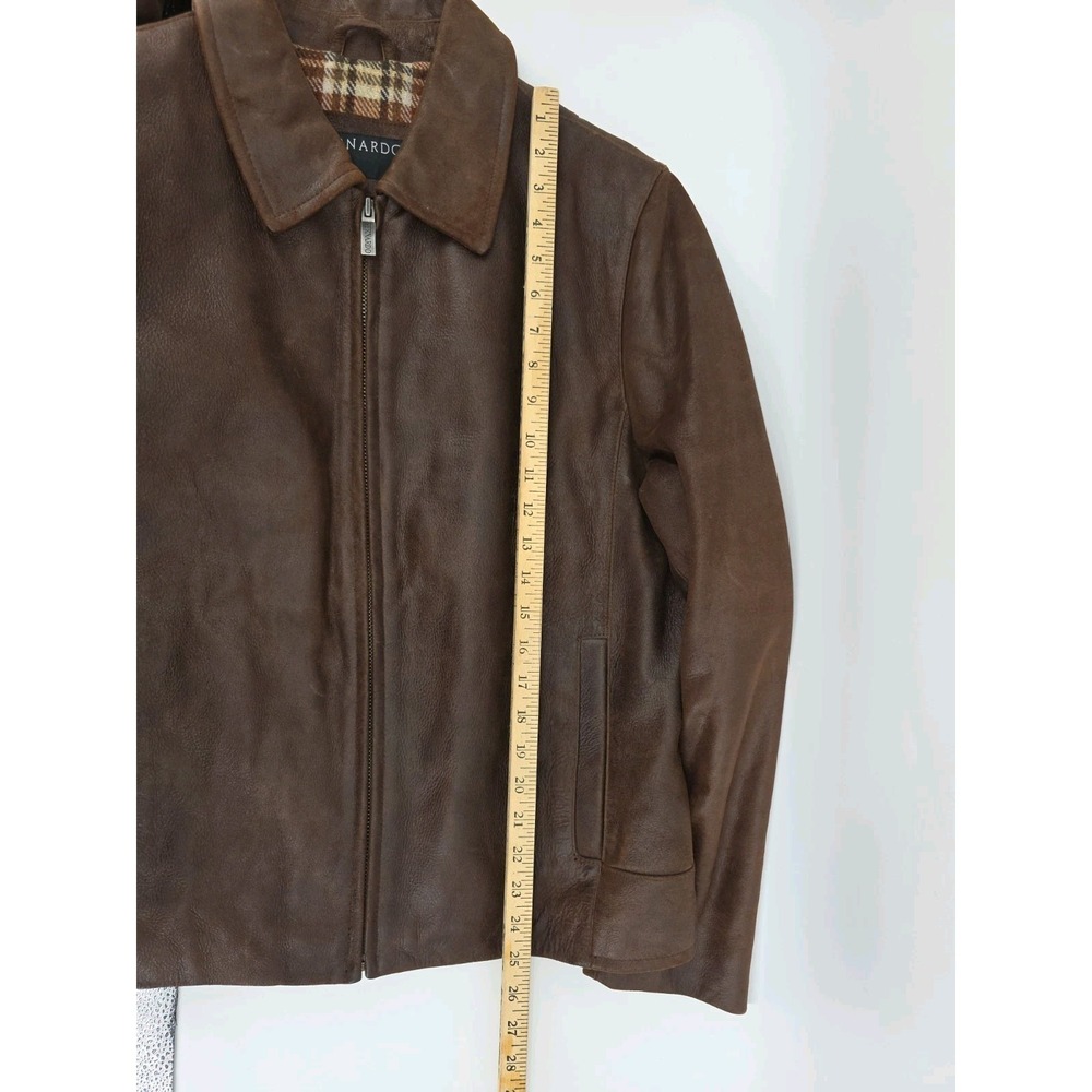 Bernardo Leather Bomber Jacket Size S Brown NWOT - Picture 14 of 16